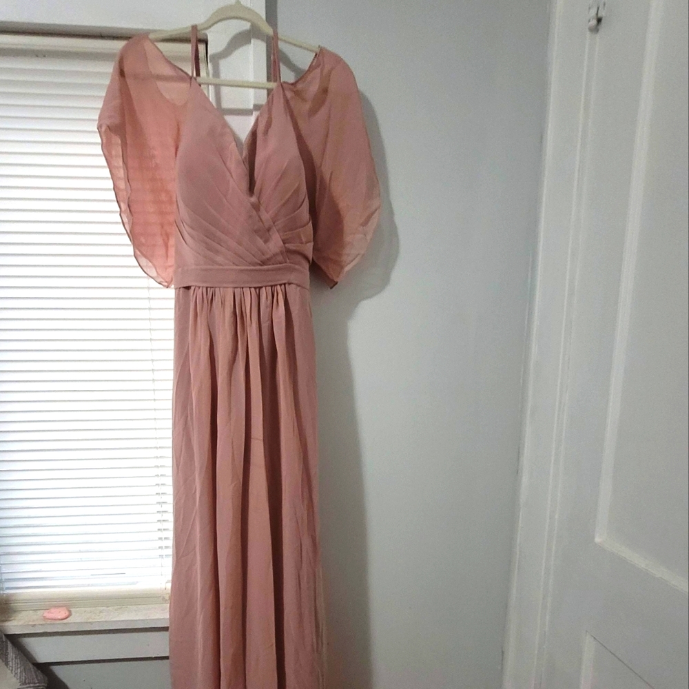 Chaffon, Wedding dress, Pink